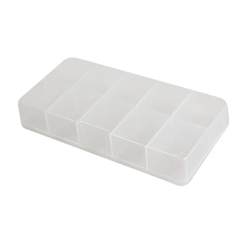 

False Nail Tips Storage Box Clear Compartments Plastic Case AC889