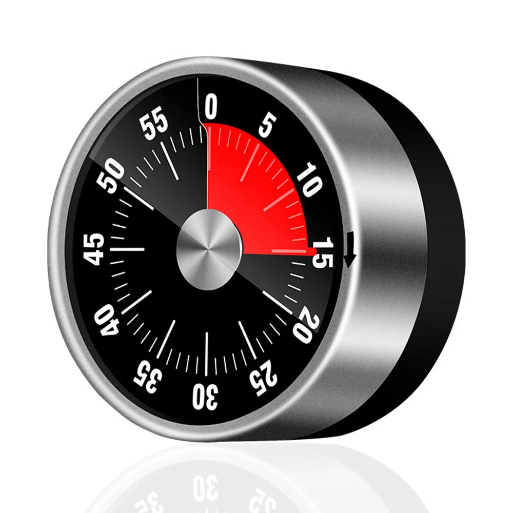 

Stainless Steel Visual Timer Mechanical Kitchen Timer 60-Minutes Alarm Cooking Timer with Loud Alarm Magnetic Clock Timer 시계