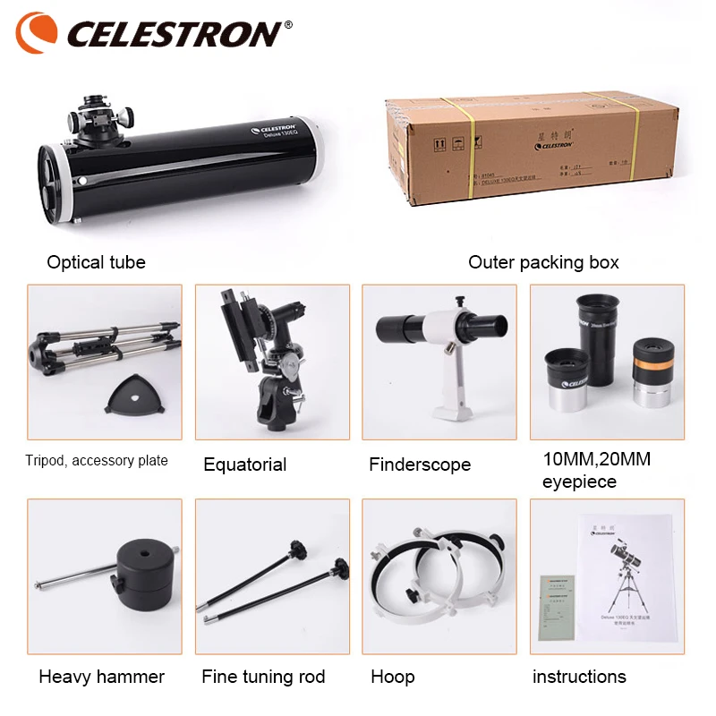 

Celestron Deluxe 130EQ Astronomische Telescoop EQ2 Equatoriale Large Aperture Deep Space Observation