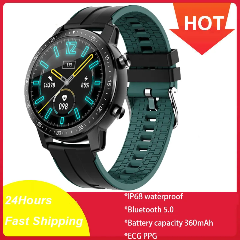 

2020 NEW Sport Smart Watch Men Women Fitness Tracker ECG PPG support Custom Dial Calls SMS Reminder Heart Rate Sleep Smartwatch