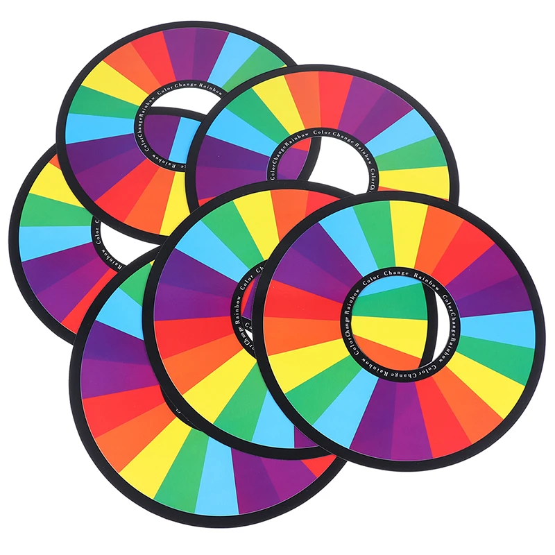 6 шт. Детские радужные кольца волшебные трюки изменяющее цвет волшебное кольцо