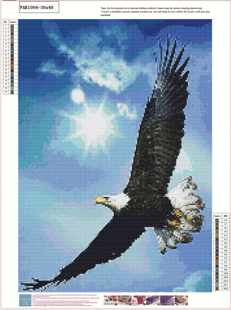 Орлан сделай сам полностью Алмазная картина мультяшная для вышивки полная