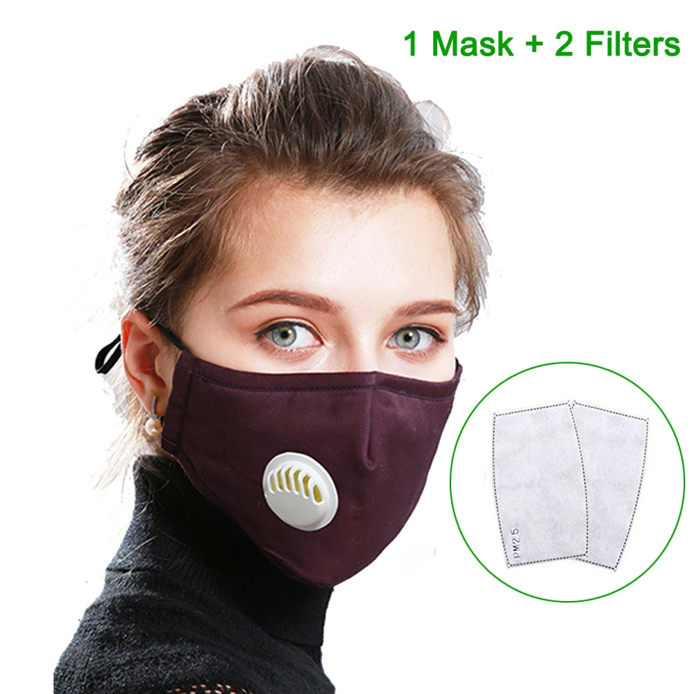 Модная маска для рта PM2.5 респиратор моющиеся многоразовые хлопковые маски лица с