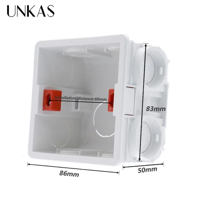 Mount Box-1 UNKAS 86 Тип Alexa Google домашний сенсорный переключатель умный светильник переключатель wifi светильник переключатель приложение беспроводной пульт дистанционного управления стандарт ЕС - Цвет: Mount Box-1