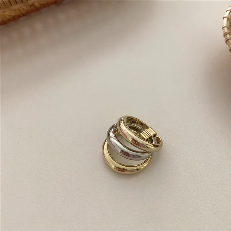 

Kpop Three Row Twisted Rings Gold Silver Color Rope Rings for Women Minimalist Jewelry Stackable Aesthetic Rings 2020 Trendy