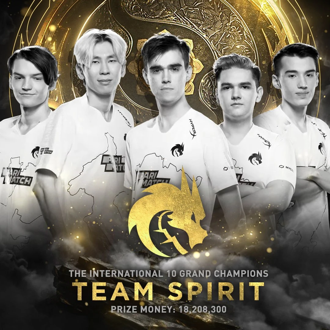 

2021 E-Sports Game DOTA2 TI 10 Competition Champion Team Spirit Team Player T-Shirt E-Sports Uniform Esports Fan T-Shirt