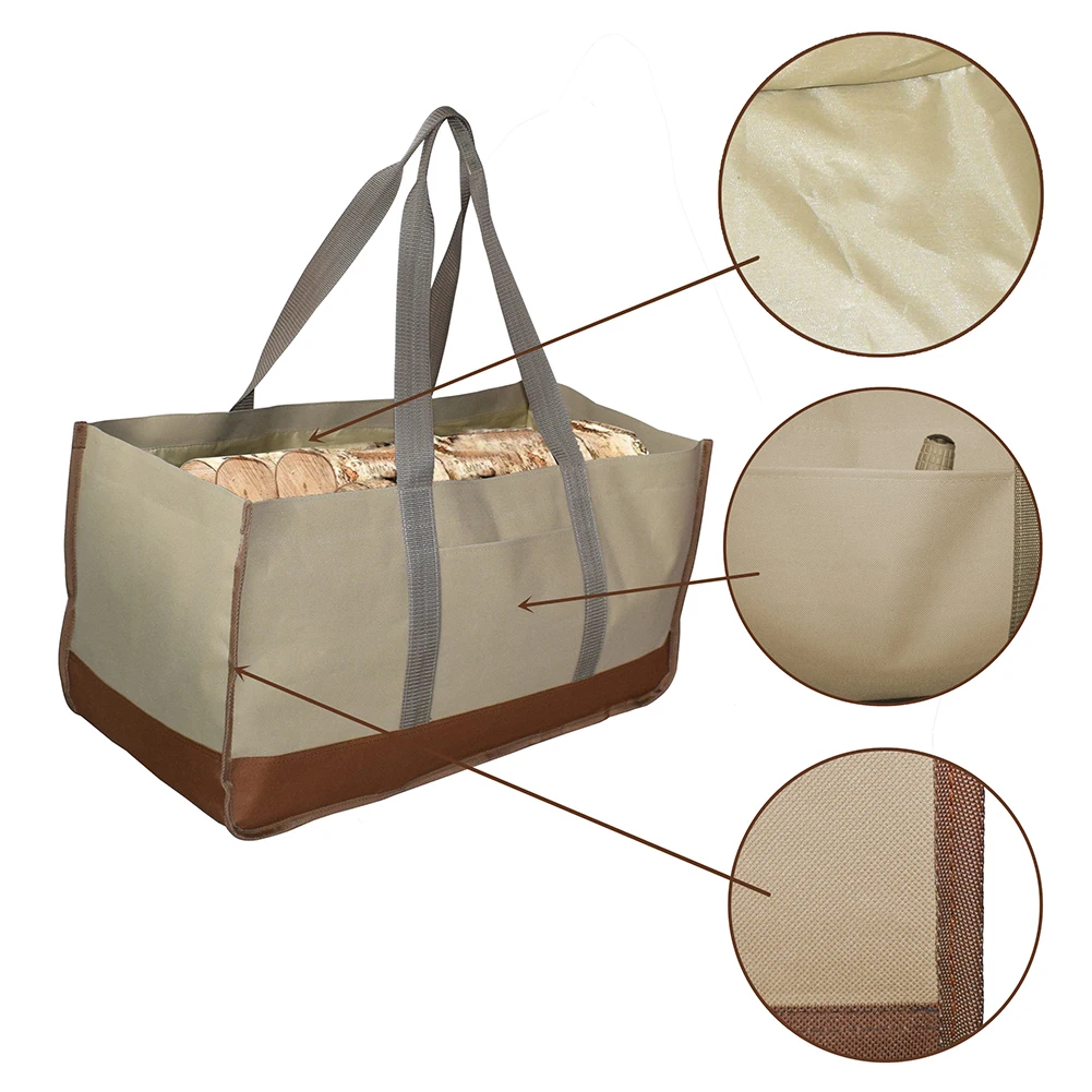 Дровяная сумка холщовая деревянная держатель дров для камины кемпинга