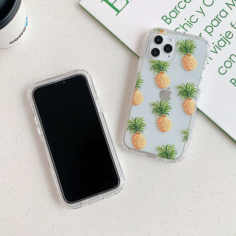 Чехол для телефона с ананасом и подсолнухом iphone 12 Mini 11 Pro Max 6s 7 8 plus X XR XS SE мягкая