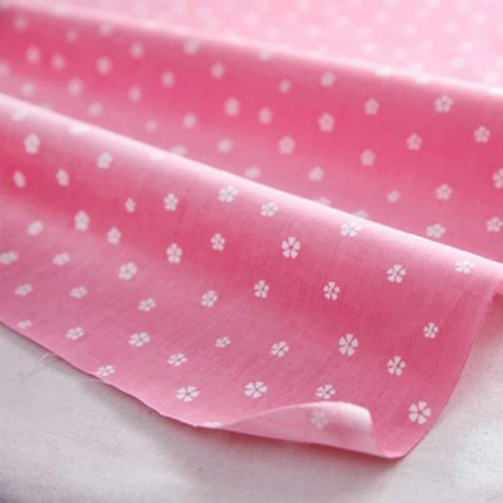 1 метр детские розовые маленькие белые цветы 100% хлопок ткань стеганая Лоскутная