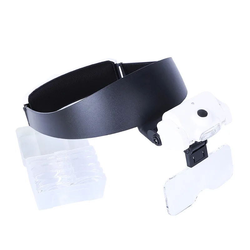 СВЕТОДИОДНАЯ головная увеличительная линза для промышленного осмотра 1 3 5 раз оптическая подходит