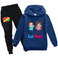 new me contro te spring autumn childrens clothing printed long sleeved hoodie pants boys girls t shirt casual sports suit