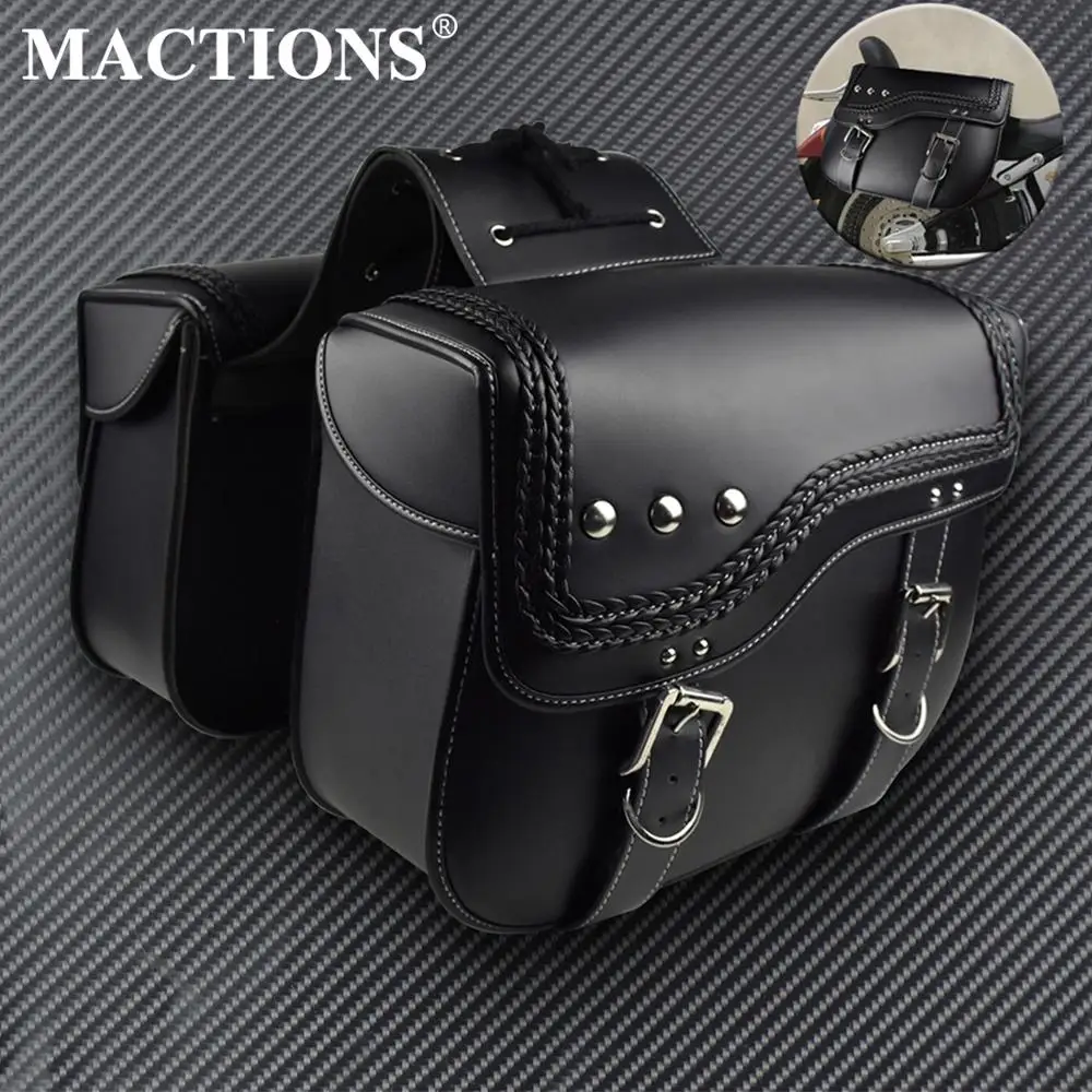 Одна пара мотоциклетных седельных сумок Боковая Сумка для хранения черные сумки