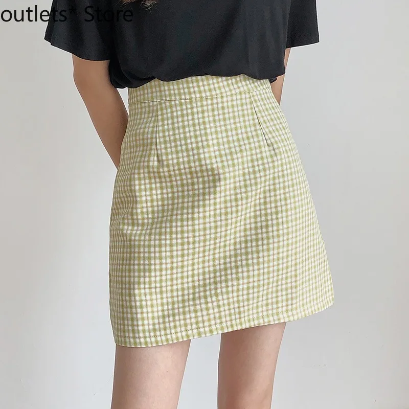 

Summer New Women's Plaid Skirt Korean A-line Skirt Short Skirt College Style Fashion Casual Skirt Clothes