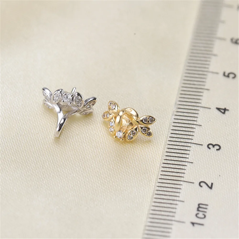 

Circle Pendant Hat Holder S925 Sterling Silver Pearl Pendant Settings Women DIY Handmade Jewelry Findings