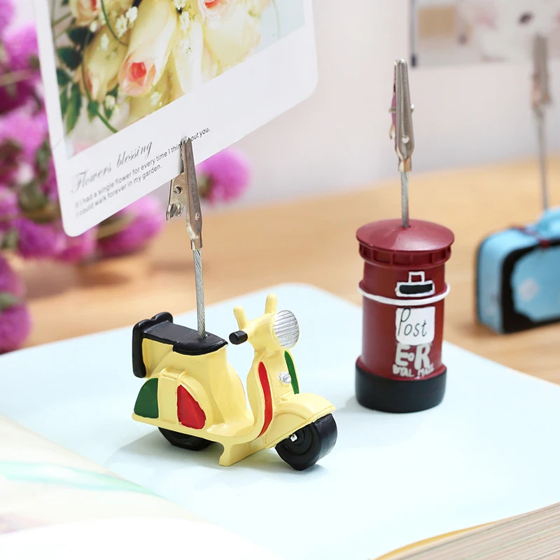 TUTU Creative Round Wooden Photo Clip Memo Name Card Pendant Holder Note Articles Picture Frame Table Number H0326 | Канцтовары для