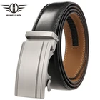 Ремень мужской из натуральной кожи, с автоматической пряжкой, Деловой, Повседневный, черный, B300