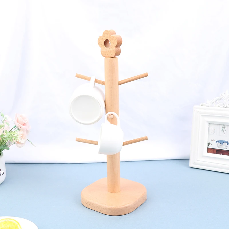 

Новая деревянная подставка в форме дерева для кофейных чашек, держатель для хранения, подставка для домашней кухни, дисплей детской посуды, ...