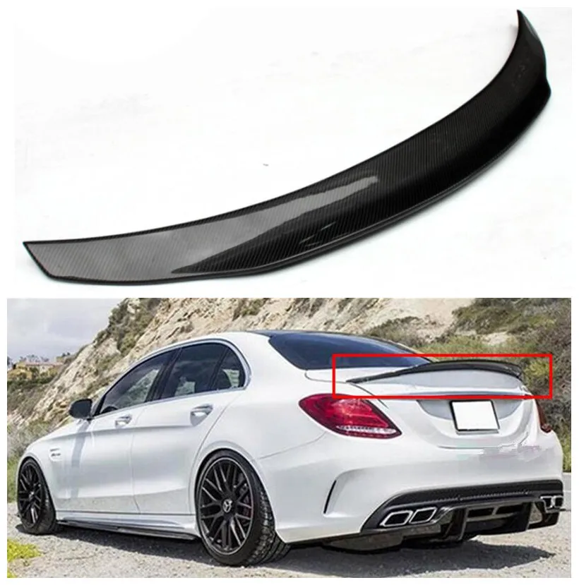 Высокое качество углеродного волокна задний багажник спойлер крыло подходит для