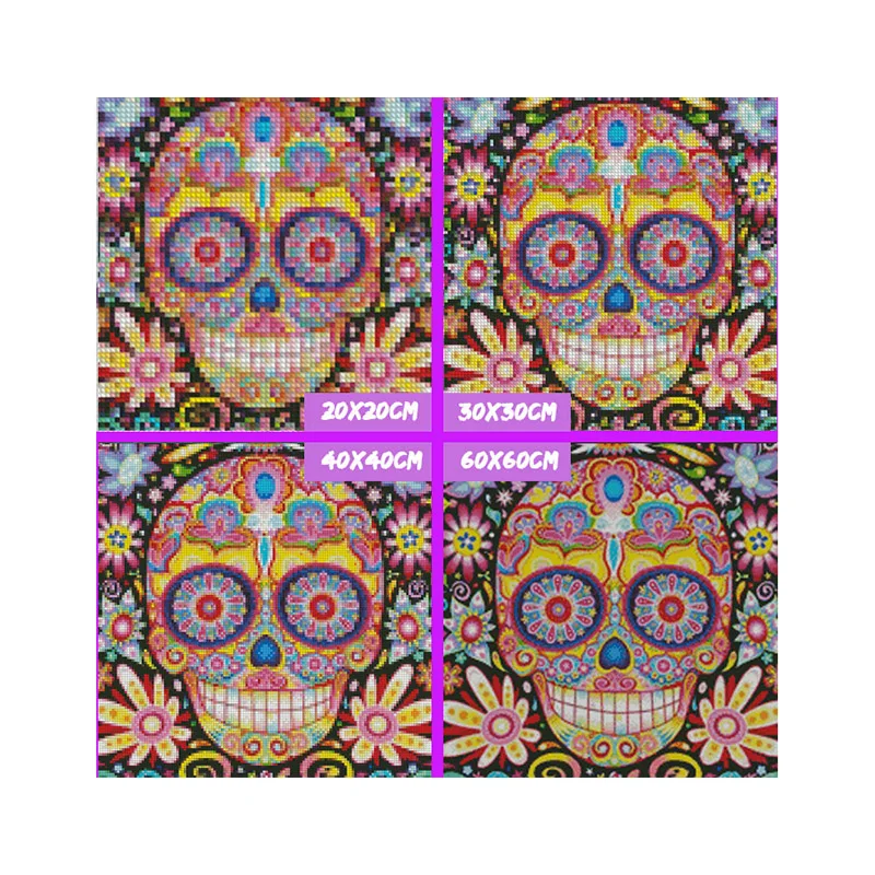 Новый 5D DIY алмазная живопись &quotс рисунками в виде красочного черепа&quot Алмазная