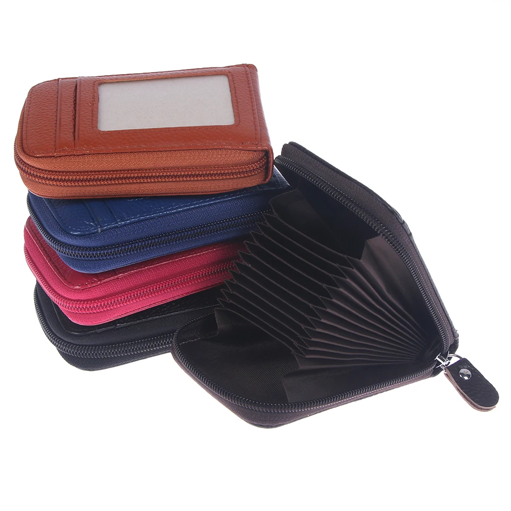 Кошелек из натуральной кожи для удостоверения личности кредитных карт кошелек