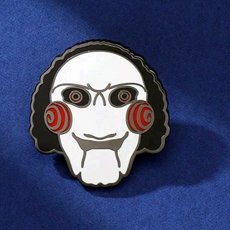 

Chainsaw Horror Billy Puppet Enamel Brooch Pin Backpack Hat Bag Lapel Pins Badges Women Men's Fashion Jewelry Accessories