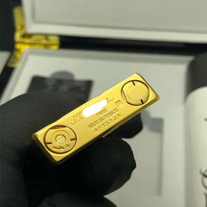 

100% New vintage dupont bright sound gas lighter windproof copper body for cigarette