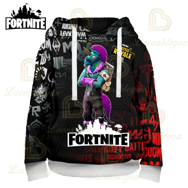 3D толстовки Fortnite Battle Royale для мальчиков и девочек уличная одежда детская