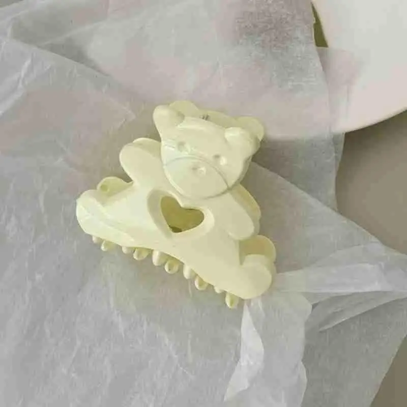 

2021 Lovely Bear Hair Clip Hair Claw Clamp For Women Crab Girls Washface Hair Headwear Hairpin Accessories Hair Headband Ha M2I1