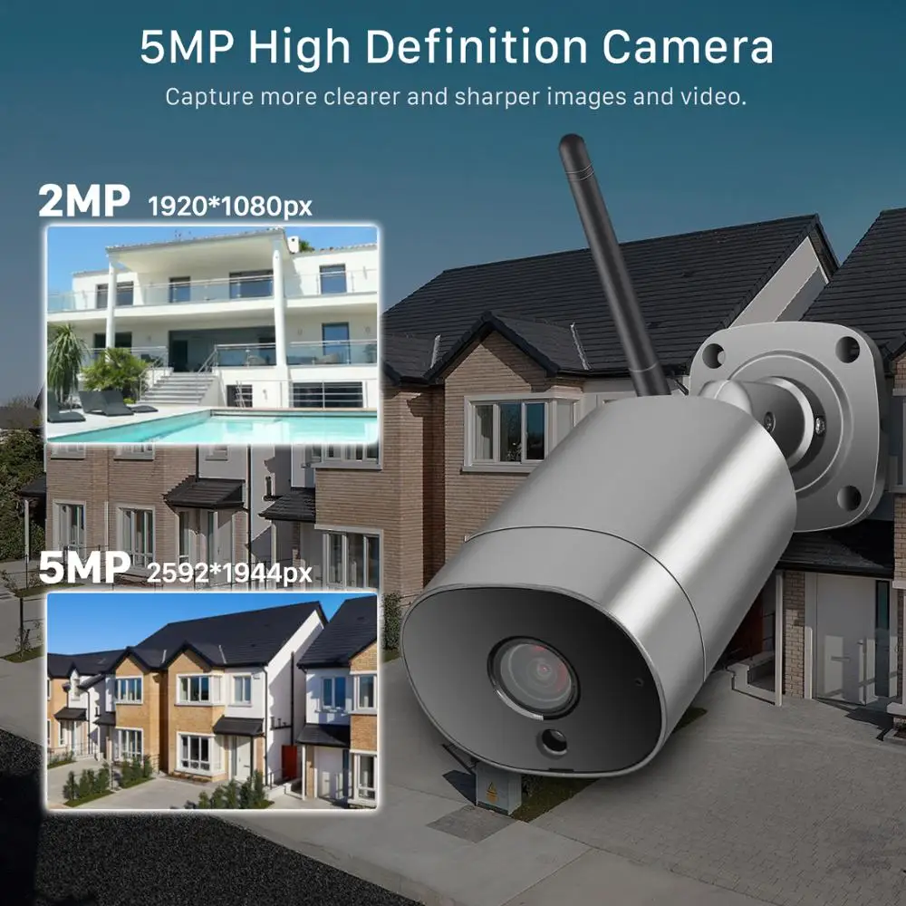 BESDER H.265 на открытом воздухе Wi Fi 5MP 2MP IP камера с двухканальным аудио Камера IP66