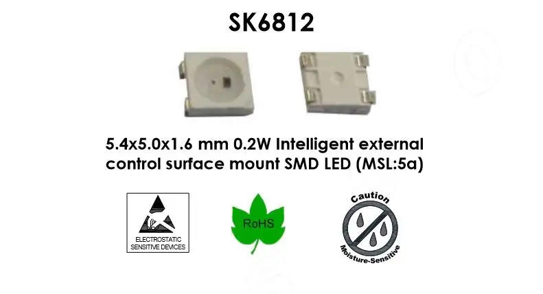 1000 шт. SK6812 WS2812B светодиодный чип WS2812 IC в светодиодный чип SMD 5050 RGB для полосы экрана DC5V индивидуально адресуемый