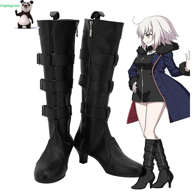 

FGO Fate Grand Order Avenger Jeanne d'Arc Joan Alter Casual Black Cosplay Shoes Long Boots Leather CosplayLove