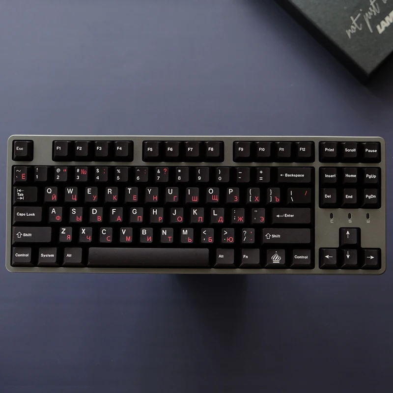 120 клавиш GMK черные красные русские клавиши PBT термосублимационная механическая клавиатура колпачок для MX Переключатель вишневого профиля