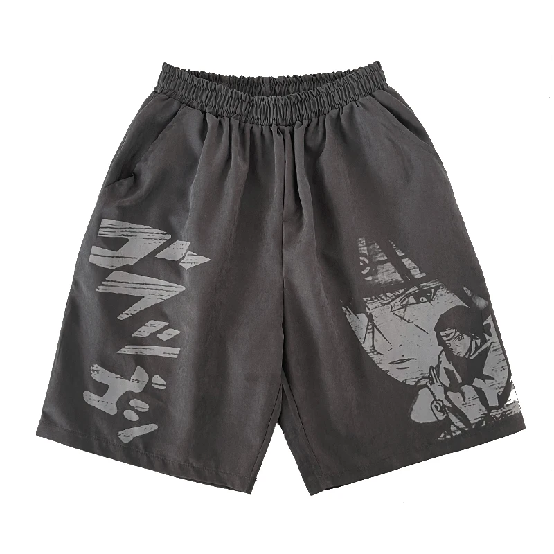Новинка летние шорты Ins Темный стиль Харадзюку парные Свободные повседневные