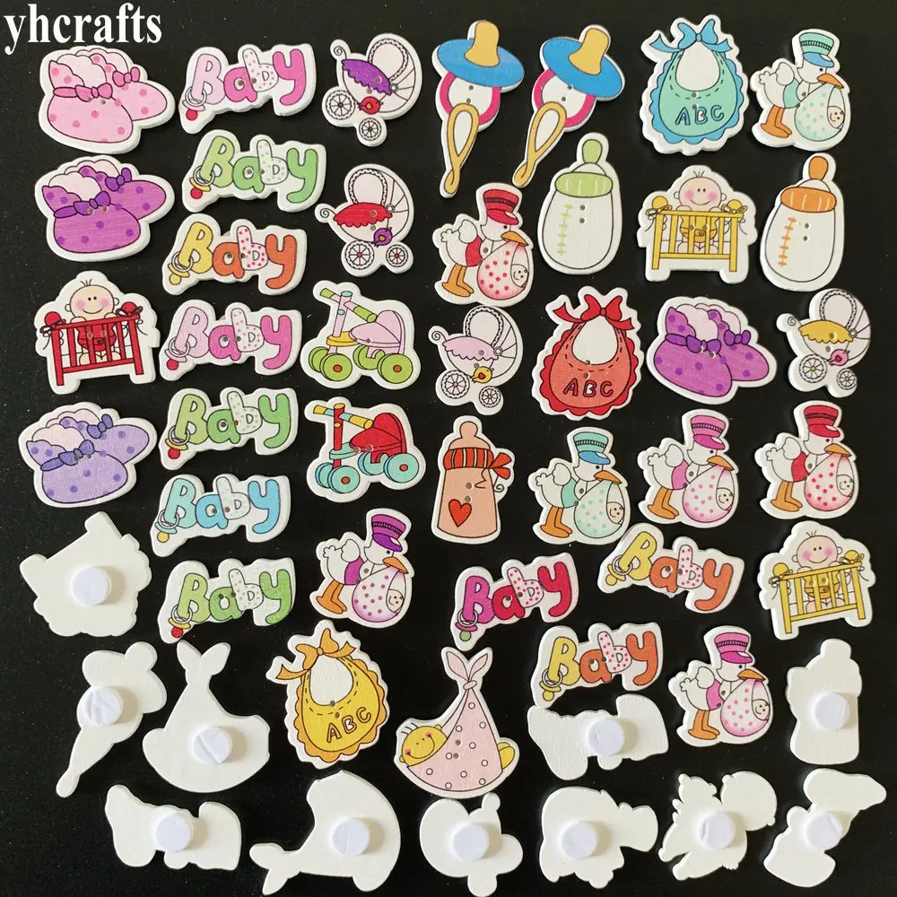 50 шт/Lox микс мультфильм ребенок молоко кнопка наклейки детская комната декорация