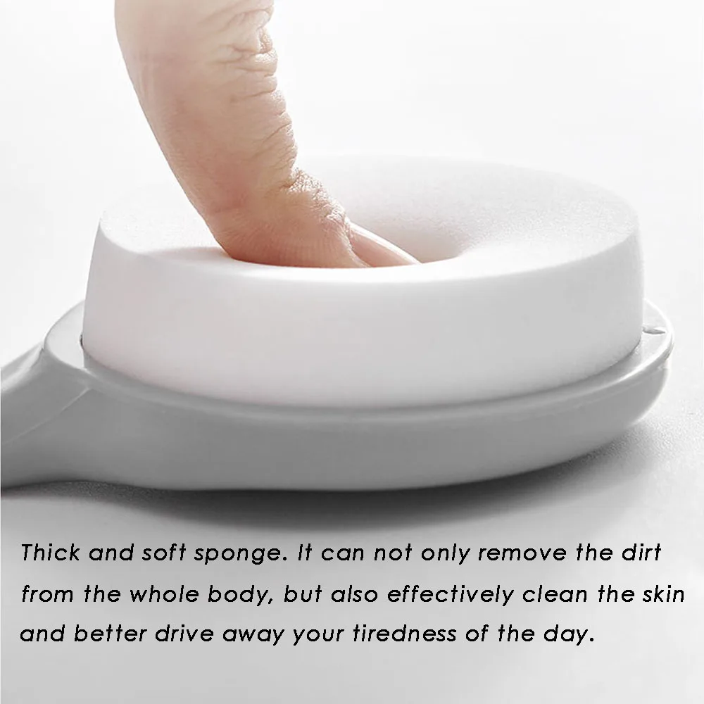 1 шт. Ванна губчатая щетка отшелушивающий скребок для спины с длинной ручкой