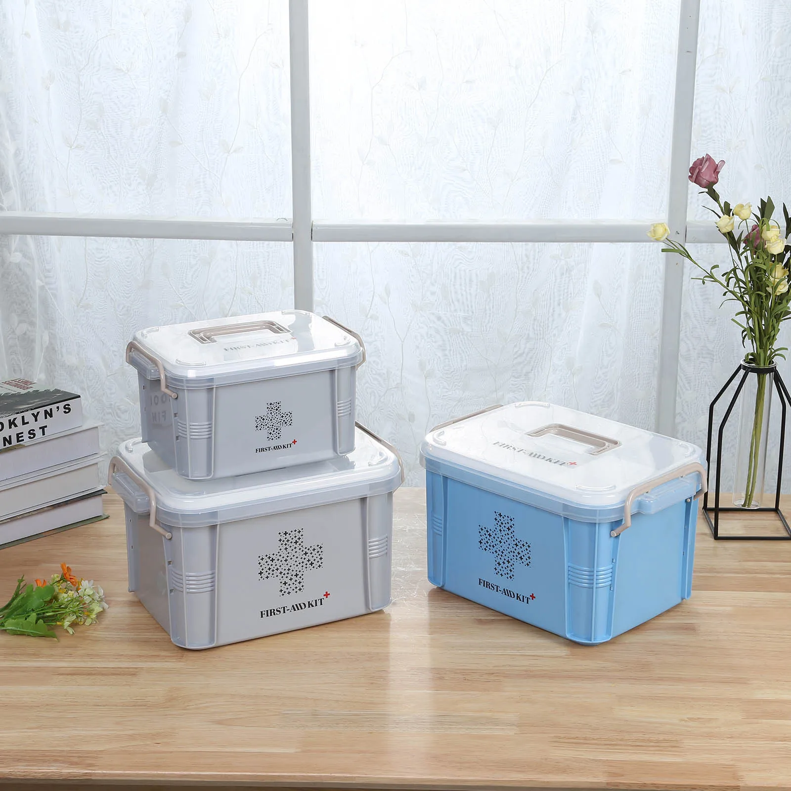 1 шт. пластиковая аптечка медицинская коробка контейнеры для хранения большой