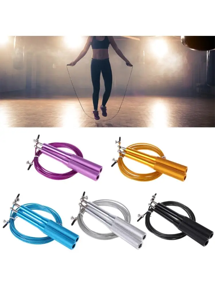 

Speed Jump Rope Steel Wire Bearing Skipping Rope Gym Fitness Boxing Jump Rope 77HC