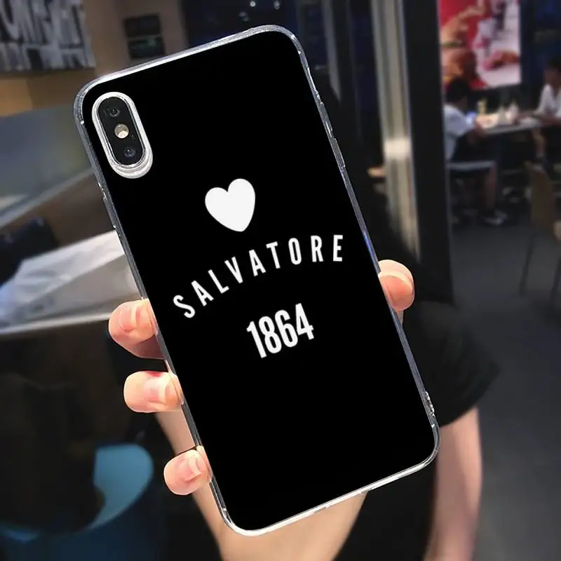 

TV series the vampire diaries Phone Case Transparent for iPhone 6 7 8 11 12 s mini pro X XS XR MAX Plus