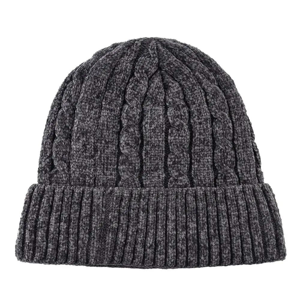 Зимняя теплая шапка и шарф комплект плотный вязаный Skulleis шапки бини Для мужчин на