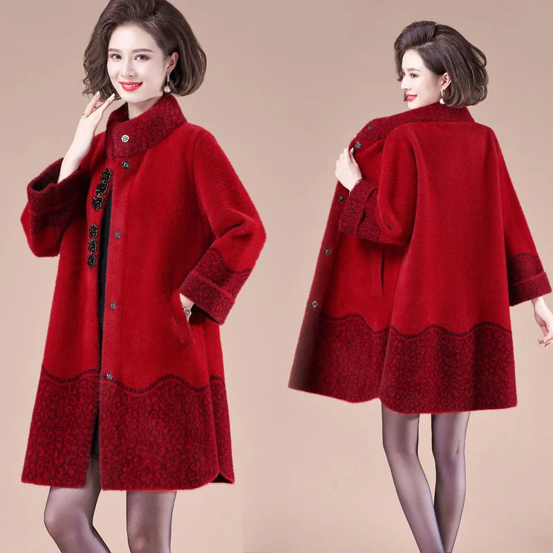 Новинка 2022 зимняя куртка для женщин новое шерстяное пальто из искусственной