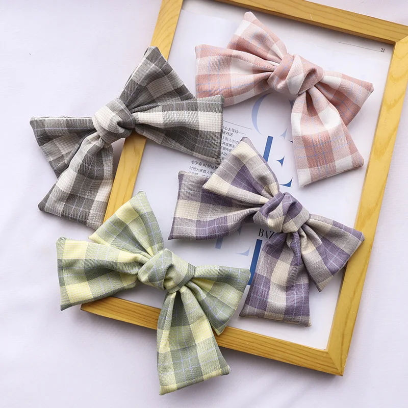 Женские заколки для волос с бантом головные уборы в стиле преппи девушек женские