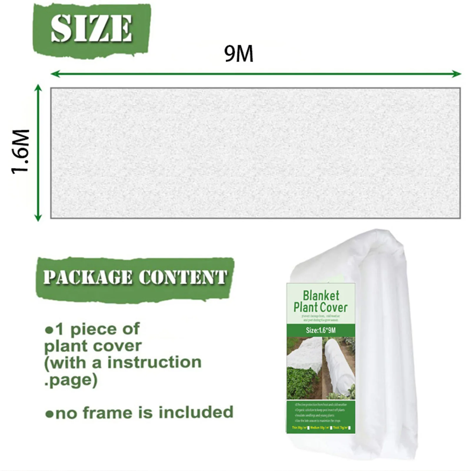 

Plant Cover Non-Woven Fabric Antifreeze Cloth For Winter Freeze-Proof Cold-Proof And Heat Preservation Seedling Garden Protector