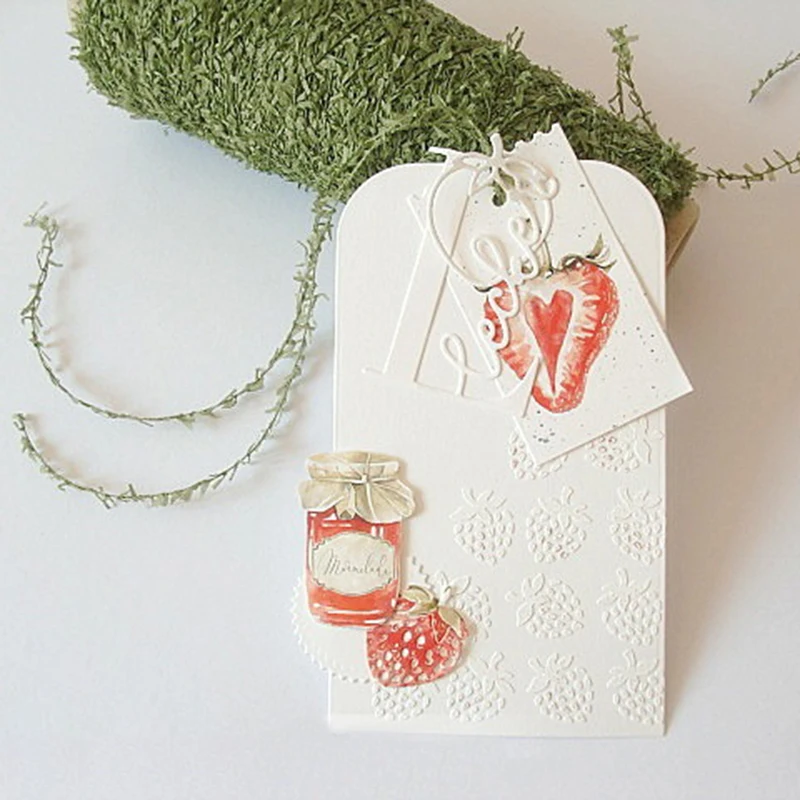 Металлические режущие штампы/трехмерная клубника для скрапбукинга DIY штамповки