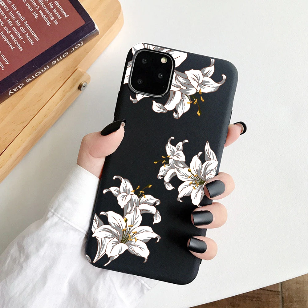 3D Рельефный цветок изысканный чехол s для Apple iPhone 8 7 Plus X ТПУ силиконовый мягкий чехол для iPhone 6S 5S SE XS 11Pro Max XR