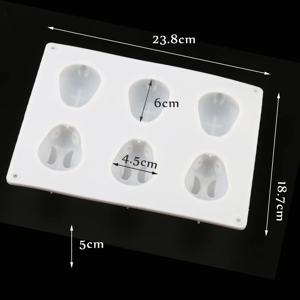 Силиконовые 3D формы для выпечки кролика силиконовые муссов и десертов 6 форм