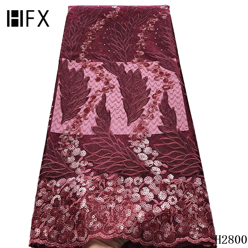 HFX африканская кружевная ткань 2019 французские пайетки чистая благородная с