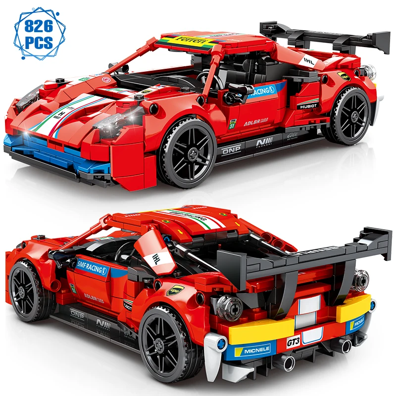 

Техническое создание, знаменитый конструктор спортивный автомобиль Moc, гоночный скоростной автомобиль, модель, кирпичи в сборе, игрушки, по...