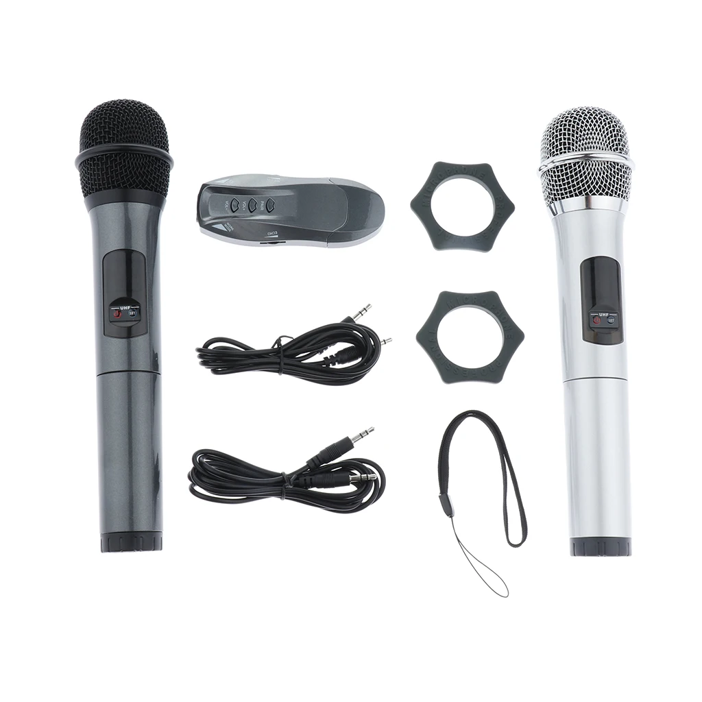 

1 Set Durable Handheld Condenser Microphones Set for Karaoke KTV