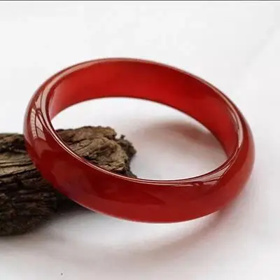 

Natural Agate Chalcedony 54-64mm Red Bangle Elegant Princess Jewelry For Mom For Girlfriend