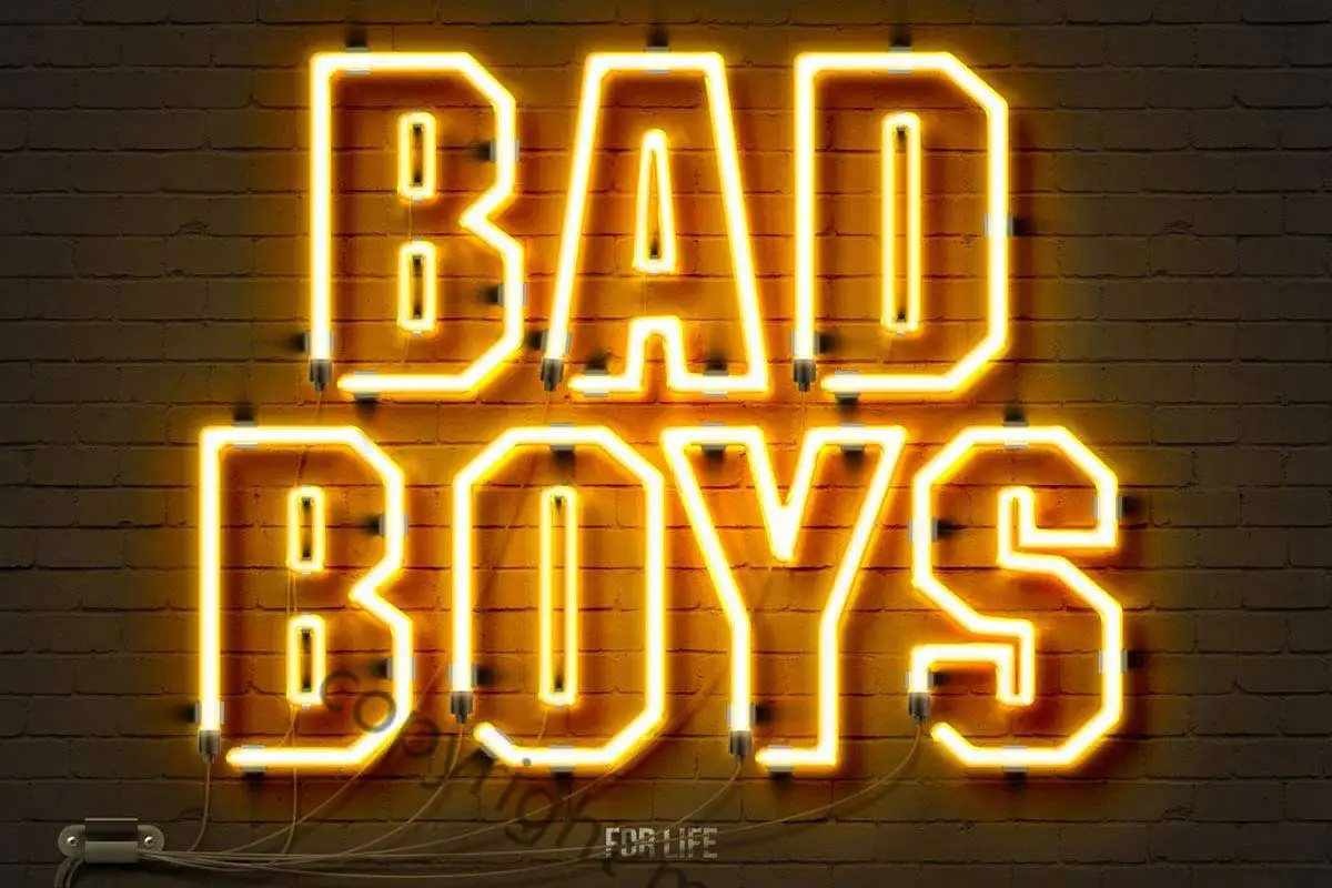 

Неоновая вывеска Bad Boys, металлическая жестяная вывеска, оловянные пластины, Настенный декор, ретро винтажная неоновая вывеска для кафе, паба...